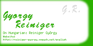 gyorgy reiniger business card
